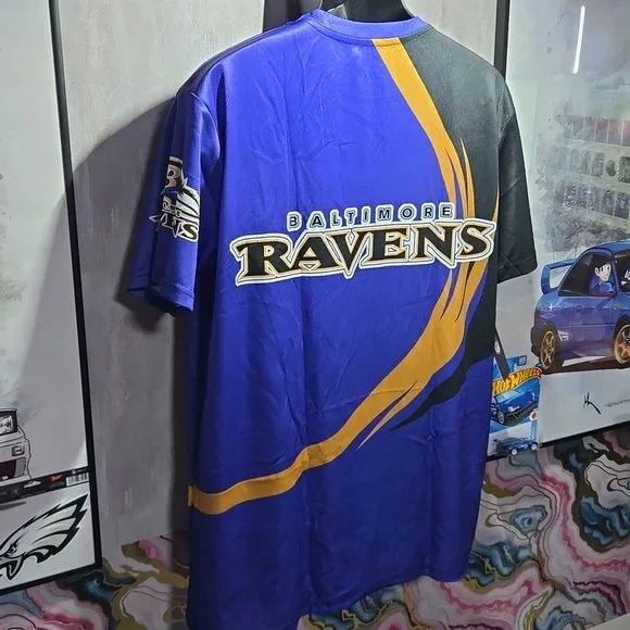 L Baltimore Ravens Custom Sublimated NFL Football Game Day Fan Jersey - Picture 7 of 8